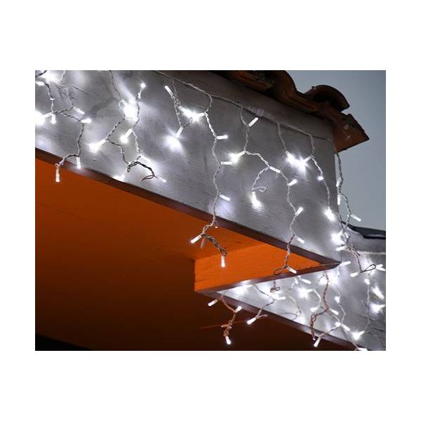 Frise lumineuse IP67 Optima H50cmX4M 159 led blanc froid scintillante 230V câble blanc professionnelle