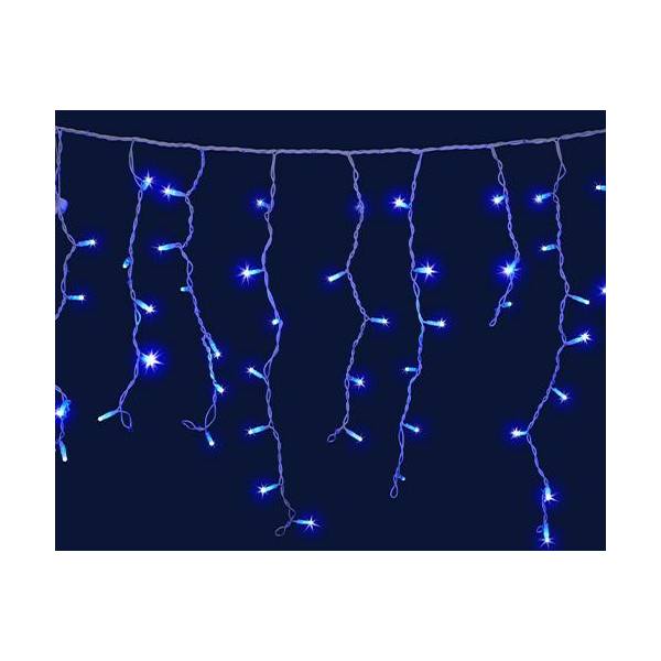 Frise lumineuse extérieure IP67 Optima h1,5M x 4M 300 led bleu et blanc froid scintillant 230V extensible professionnel