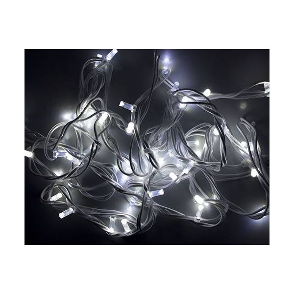 Guirlande lumineuse 20M classic'line 200 led blanc froid scintillant 230V câble blanc qualité professionnelle Leblanc Chromex