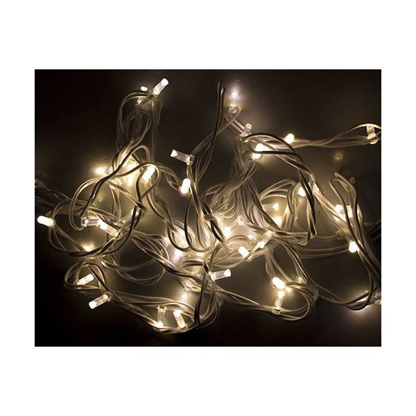 Guirlande lumineuse 20M classic'line 200 LED blanc chaud scintillant 230V câble blanc qualité professionnelle Leblanc Chromex