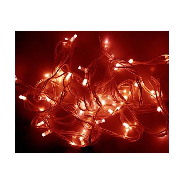 Guirlande lumineuse extérieur rouge et blanche scintillante 20M classic'line 200 LED 230V