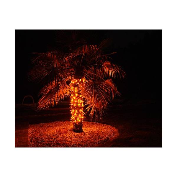 Guirlande lumineuse Orange pastel Aquarelle Leblanc Chromex 20M 200 LED orange lumière fixe 230V