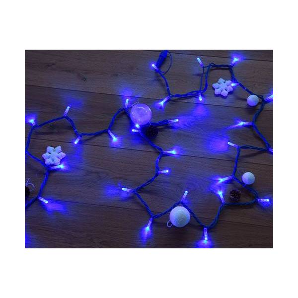 Guirlande lumineuse 20M 200 LED bleu lumière fixe 230V câble bleu qualité professionnelle Leblanc Chromex