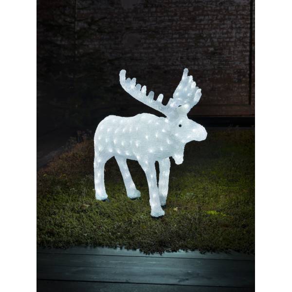 Elan lumineux acrylique Noël 65CM 136 LED câble blanc