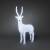 Grande biche lumineuse acrylique 105cm 160 LED câble blanc Konstsmide