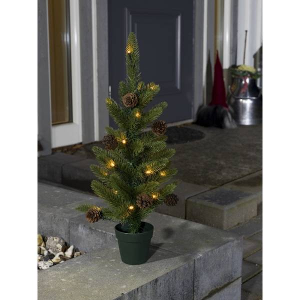 Sapin de noël lumineux à piles blanc chaud vert 60CM 20 LED konstsmide