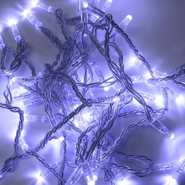 Guirlande lumineuse 20M 200 led bleu fixe 24V câble transparent Qualité professionnelle Leblanc Chromex