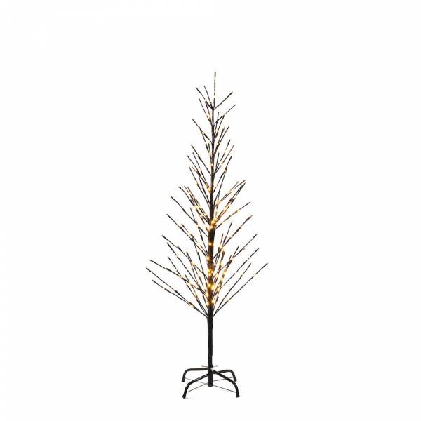 Sapin lumineux scintillant 150cm 240 LED ambre tronc noir IP44 24V Konstsmide