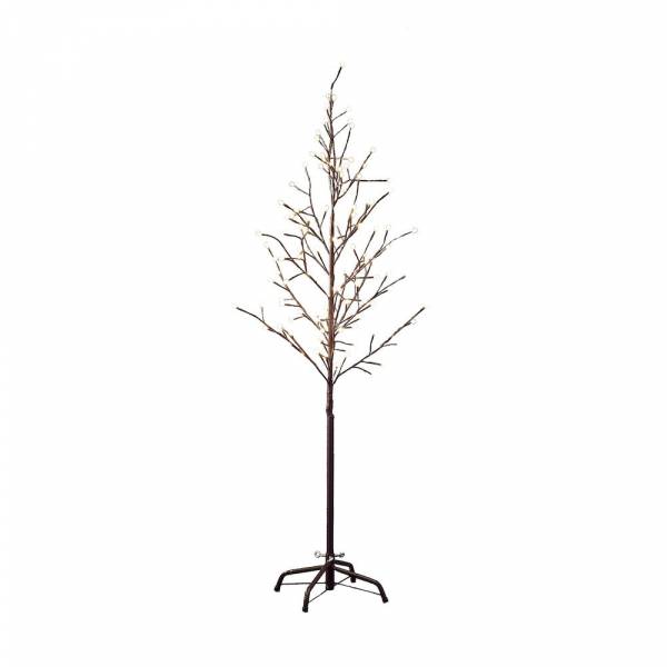 Arbre lumineux 150cm marron 120 mini boules LED blanc chaud extérieur 24V Konstsmide