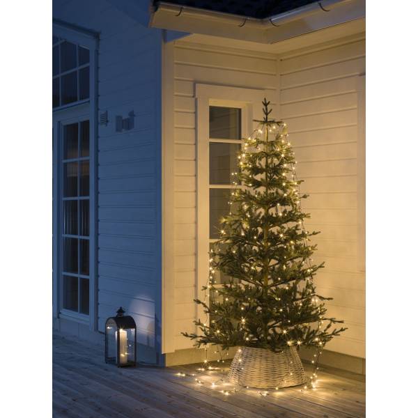 Guirlande lumineuse pour sapin Noël connectée Android et Iphone h560cm 560 LED ambré câble noir IP44 24V Konstsmide