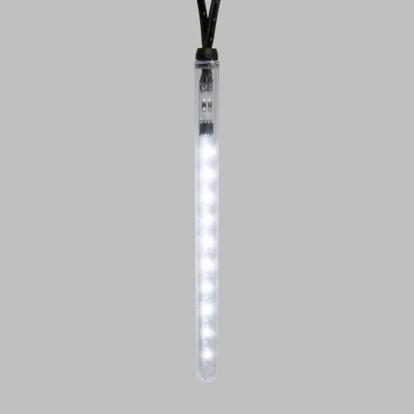 Guirlande lumineuse chute de neige 9,5m 20 mini tubes stalactites blanc froid