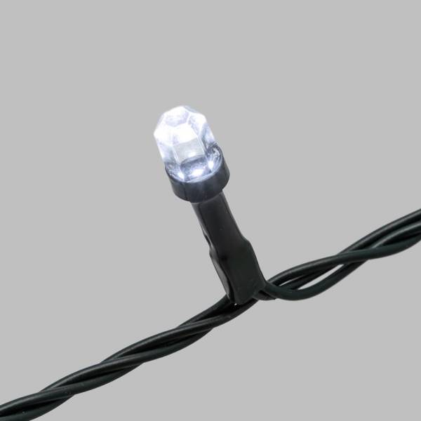 Guirlande LED Diamant 50m blanc froid 8 jeux dimmable télécommande verte