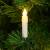 Guirlande de 20 bougies de sapin lumineuses blanches 8cm 20 LED blanc chaud effet flamme câble vert IP44