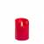 Bougie LED vraie Cire Rouge à piles Flamme vacillante H10cm Timer Blanc chaud