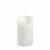 Bougie LED en cire naturelle Blanche à piles Flamme vacillante H12cm Timer Blanc chaud