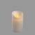 Bougie LED en cire naturelle Blanche à piles Flamme vacillante H12cm Timer Blanc chaud