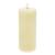 Bougie lumineuse LED cylindrique en cire ivoire flamme vacillante piles 18cm Timer blanc chaud