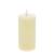 Bougie lumineuse LED cylindrique en cire ivoire flamme vacillante piles 15cm Timer blanc chaud