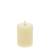 Bougie lumineuse LED cylindrique en cire ivoire flamme vacillante piles 10cm Timer blanc chaud