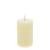 Bougie lumineuse LED cylindrique en cire ivoire flamme vacillante piles 12,5cm Timer blanc chaud