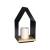 Lanterne lumineuse avec Stockholm avec bougie effet flamme timer H300mm LED ambre