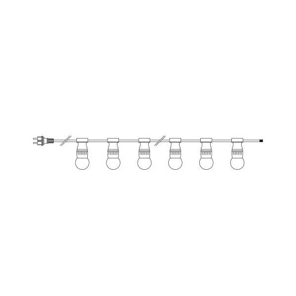 Guirlande Guinguette Chromex multicouleur 10 mètres 10 ampoules 5w