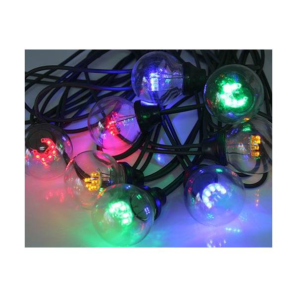 Guirlande lumineuse guinguette 5M LED multicolore verte prolongeable