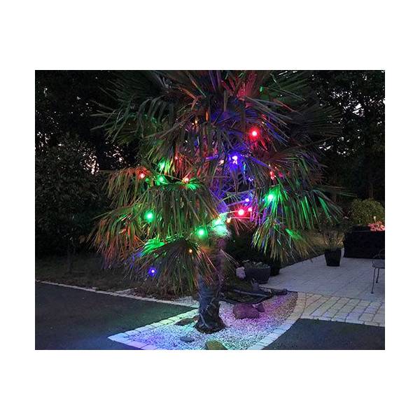 Guirlande lumineuse guinguette 5M LED multicolore verte prolongeable