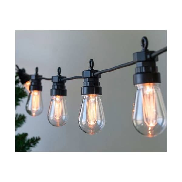 Guirlande lumineuse guinguette d'Antan Ovalie 2,7M 10 ampoules effet filament vintage LED blanc chaud Leblanc Chromex