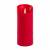 Bougie LED en cire rouge Flamme vacillante à piles H18cm Timer Blanc chaud