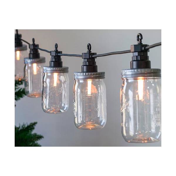 Guirlande lumineuse guinguette bocaux d'Antan La Parfaite 2M 8 LED blanc chaud vintage Leblanc Chromex