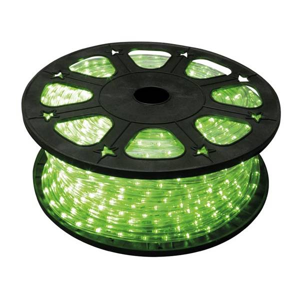 Cordon lumineux LED 360° vert fixe 45M 230V extérieur Professionnel Leblanc 