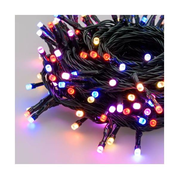 Guirlande lumineuse animée RGB + blanc chaud Wonder minuteur 10M 500 LED multicolore à télécommande câble vert