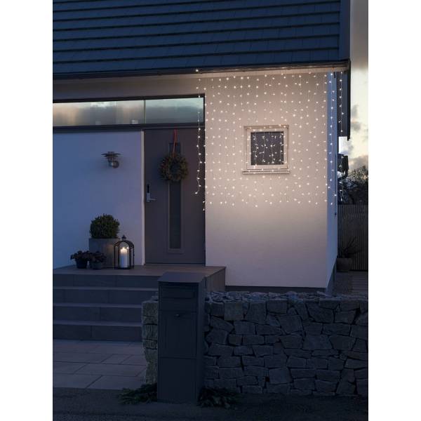 Rideau lumineux 2X2M 320 leds blanc chaud professionnel extérieur IP44 Konstsmide