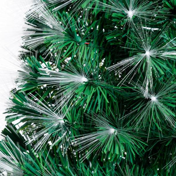 Sapin lumineux fibre optique à LED blanc chaud et multicolore 100CM intérieur avec cimier