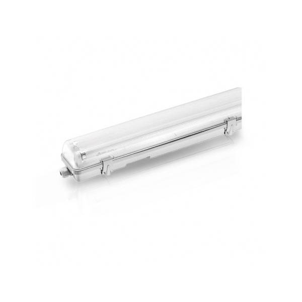 Réglette pour double tube Néon T8 1200mm sans ballast IP65 étanche plastique