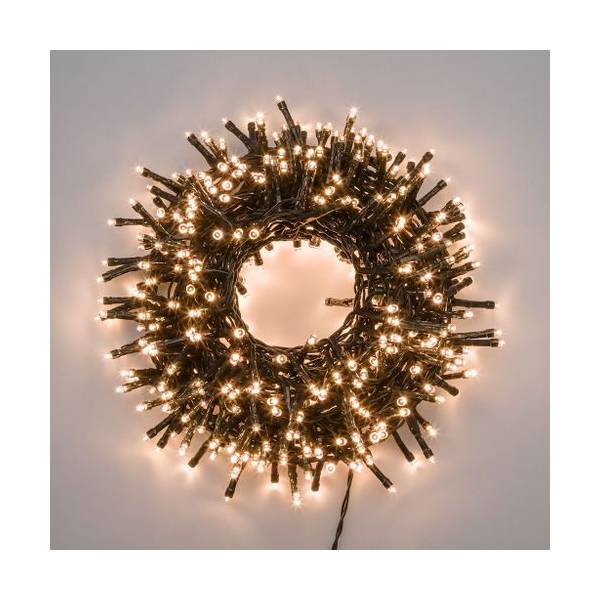 Guirlande LED Boa diamètre 6cm 40M 2000 LED blanc chaud câble 8 effets