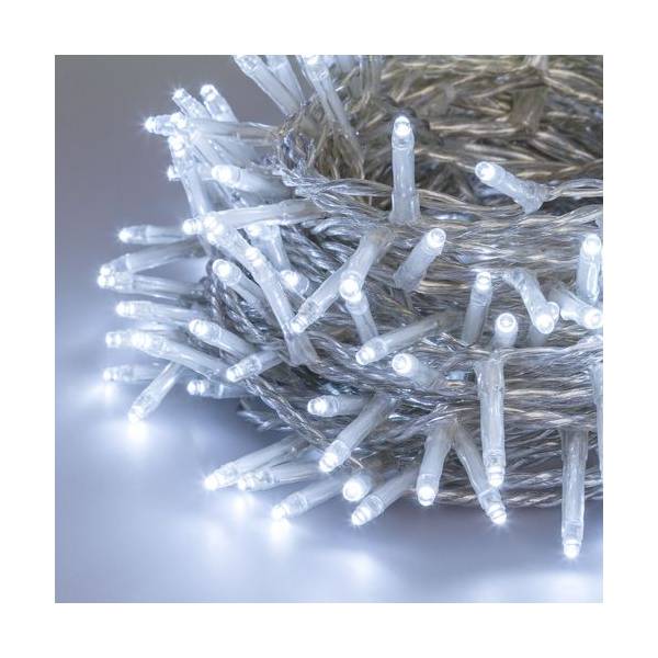 Guirlande lumineuse blanc froid 53M 750 mini LED 8 effets câble transparent