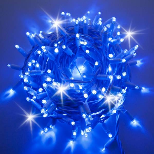 Guirlande lumineuse LED flash 10M bleue et blanche raccordable pro