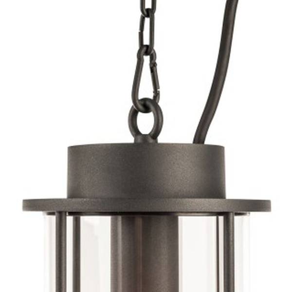 Suspension lanterne rétro aluminium verre anthracite IP44 extérieur E27