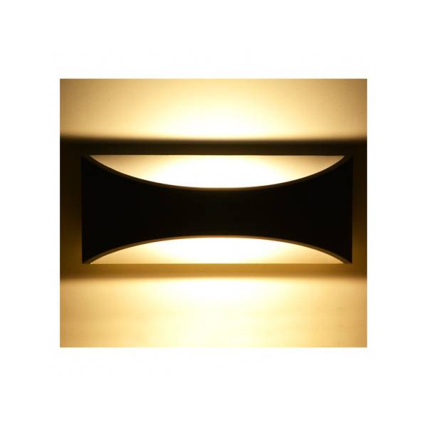 Applique murale design LED gris anthracite 12W 660lm blanc chaud 3000K IP65 professionnelle