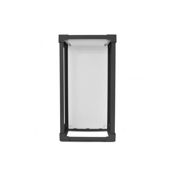 Applique murale LED lanterne rectangle gris anthracite 9W blanc chaud 3000K extérieur IP65 professionnelle