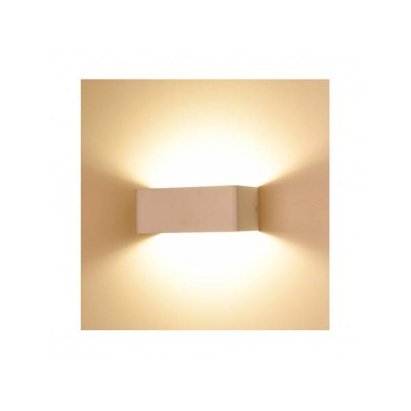 Applique murale LED éclairage haut et bas rectangulaire blanc 6W blanc chaud 3000K