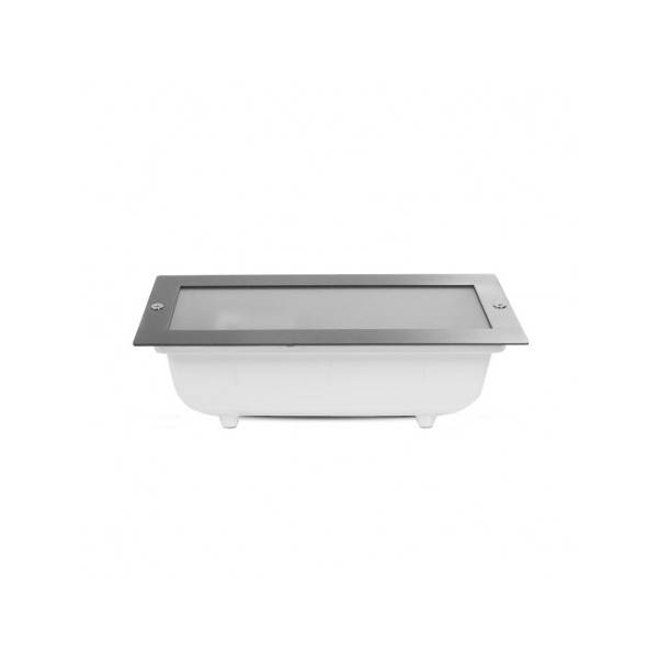 Spot encastrable LED extérieur rectangle E27 Finition Inox professionnel