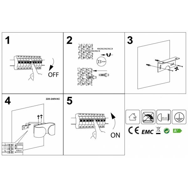 Applique murale LED Design ovale blanche 6W blanc chaud 3000K 410lm professionnelle