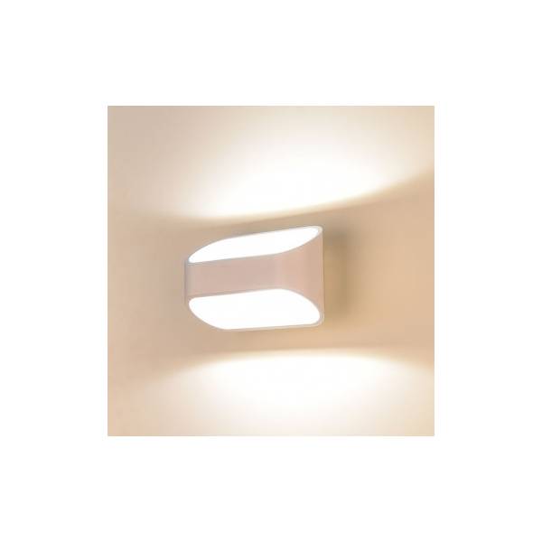 Applique murale LED Design blanche éclairage haut et bas 6W blanc chaud 3000K 330lm professionnelle