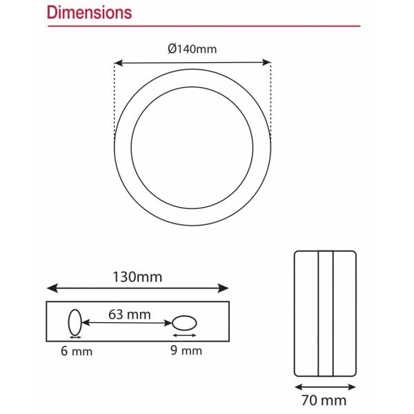 Applique murale extérieur ronde hublot GX53 gris anthracite et blanc IP44 professionnelle