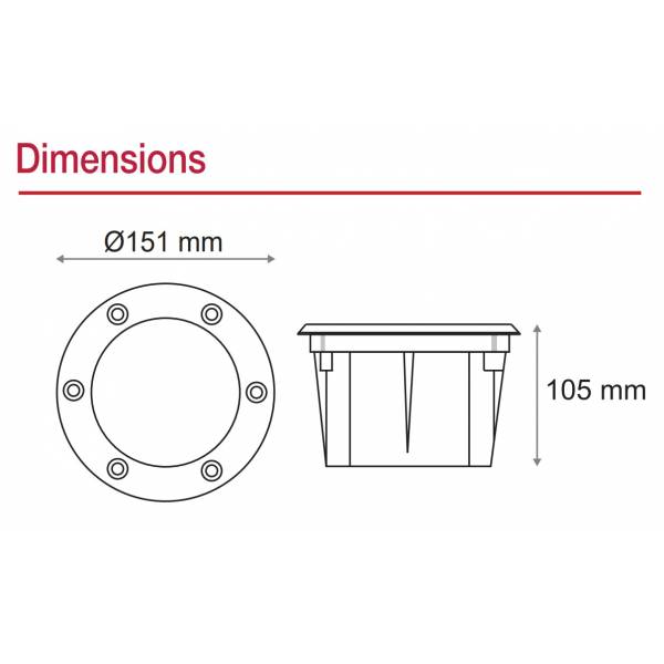 Spot encastrable LED étanche IP68 Inox 304 RGBW + blanc 9W rond extérieur et piscine