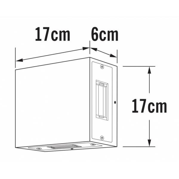 Applique murale LED IP54 Alu blanc 900lm blanc chaud multidirectionnelle 3000k 4X3W professionnelle Cremona Konstsmide