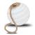 Suspension extérieur sans fil boule blanche striée SORA Led multicouleur corde beige étanche IP65